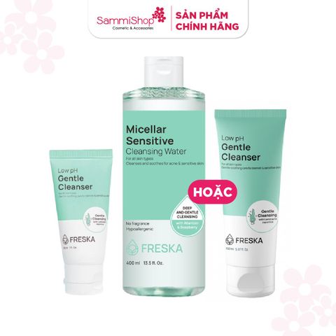 [HÀNG TẶNG KHÔNG BÁN]QT Freska Sữa rửa mặt Low pH Gentle Cleanser 30ml và 1 QT Freska Sữa rửa mặt Low pH Gentle Cleanser 150ml HOẶC 1 QT Freska Nước tẩy trang Micellar Sensitive Cleansing Water 400ml