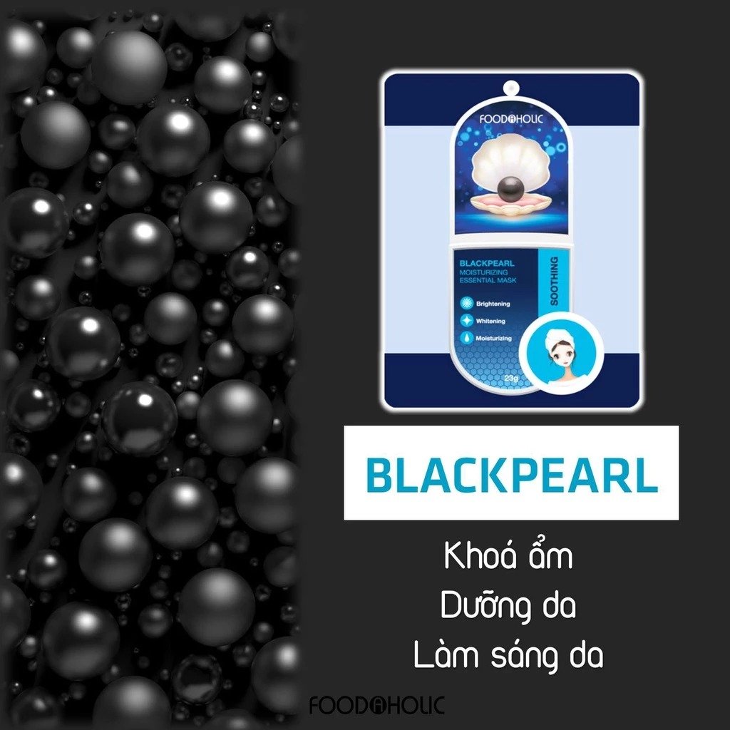 Foodaholic mặt nạ Black Pearl Moisturizing Essential Mask