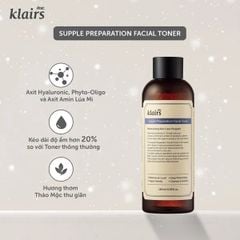 Dear, Klairs nước hoa hồng Supple Preparation Facial Toner 180ml