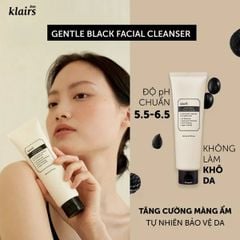 Dear, Klairs Sữa rửa mặt Gentle Black Facial Cleanser 140mL