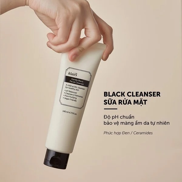 Dear, Klairs Sữa rửa mặt Gentle Black Facial Cleanser 140mlDear, Klairs Sữa  rửa mặt Gentle Black Facial Cleanser 140ml (IP04) – SammiShop
