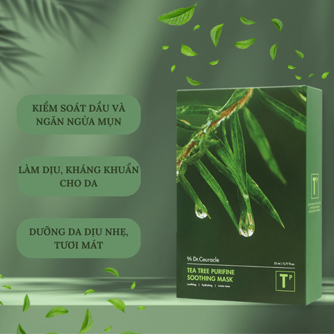 Dr.Ceuracle Mặt Nạ giấy Tràm Trà Tea Tree Purifine Soothing Mask 23ml