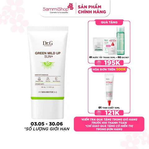 Dr.G Kem chống nắng Green Mild Up Sun+ 50ml