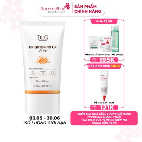 Dr.G Kem chống nắng Brightening Up Sun+ SPF50+ PA+++ 50ml