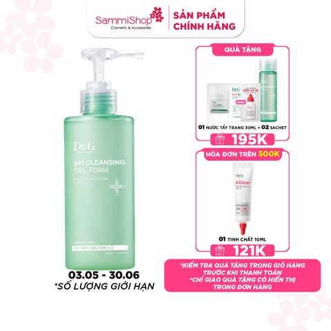 Dr.G Sữa rửa mặt PH Cleansing Gel Foam 200ml