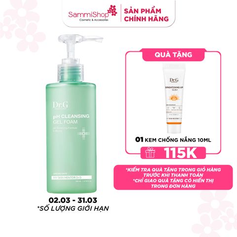 Dr.G Sữa rửa mặt PH Cleansing Gel Foam 200ml