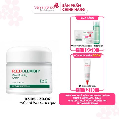 Dr.G Kem dưỡng R.E.D Blemish Clear Soothing Cream 70ml (new)