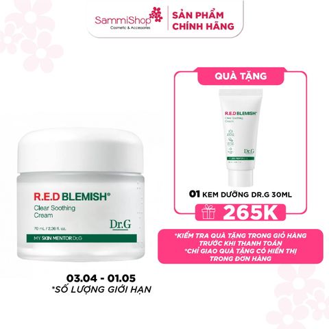Dr.G Kem dưỡng R.E.D Blemish Clear Soothing Cream 70ml (new)