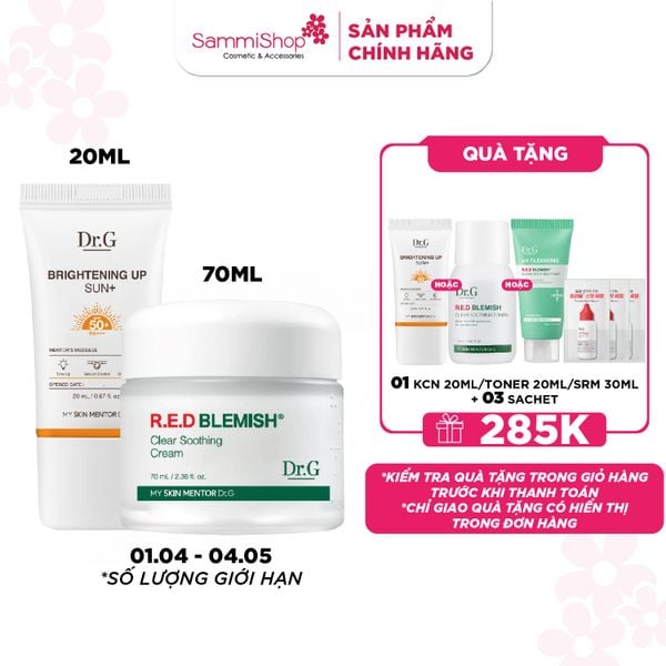 Dr.G Bộ chăm sóc da R.E.D BLEMISH Clear Soothing Cream Bonus Set