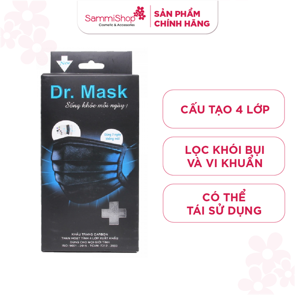 Dr.Mask Hộp khẩu trang Carbon Than hoạt tính 4 lớp xuất khẩu 30 chiếc