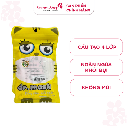 Dr.Mask Túi Khẩu trang Trẻ Em 4 lớp 10 chiếc - KT07