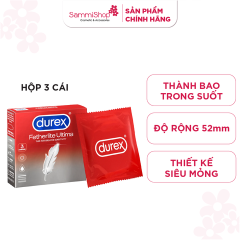 Durex Bao cao su Fetherlite Ultima 3s