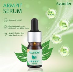 Combo Armpit Serum AVANDER 5ml (Serum Khử mùi AVANDER 5ml) + Tẩy trang Cám gạo AVANDER 150ml