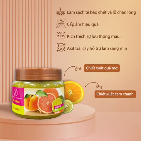 Exclusive Tẩy da chết toàn thân Gel Scrub Grapefruit Lime Apricot 380g