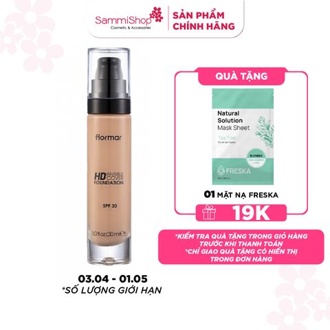 Flormar Kem nền HD Invisible Cover Foundation