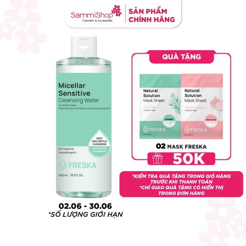 Freska Nước tẩy trang Micellar Sensitive Cleansing Water 400ml