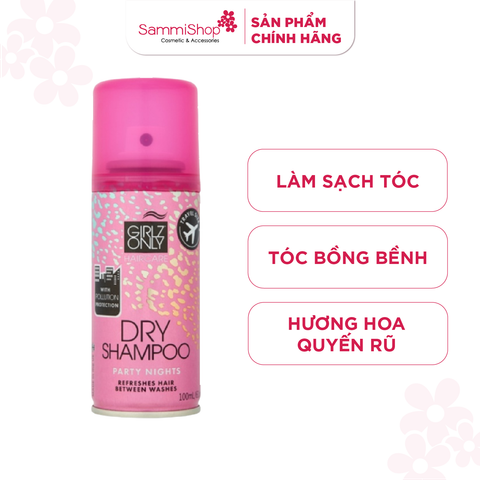 Girlz Only Dầu Gội Khô Party Nights Hương Hoa Quyến Rũ 100ml