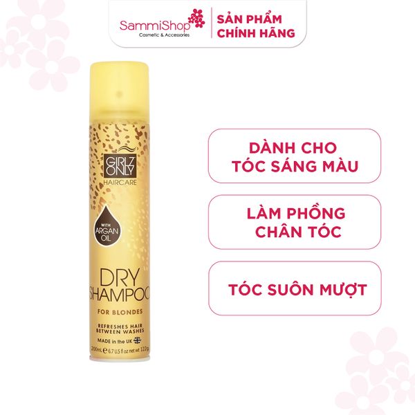 Girlz Only Dầu gội khô For Blondes dành cho tóc sáng màu 200ml