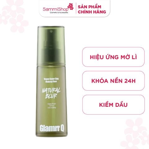 Glamrr Q xịt khóa nền Vegan Super Stay Makeup Fixer