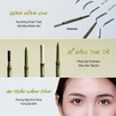 GLAMRR Q Chì kẻ mày VEGAN SUPER STAY BROW PENCIL 0.08g