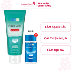 Hadalabo Sữa rửa mặt Acne Care Calming Cleanser 80g + quà