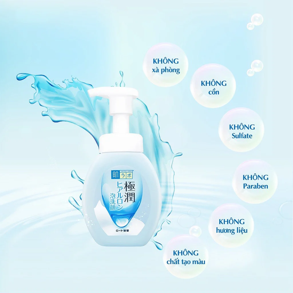 Sữa rửa mặt tạo bọt Hada Labo Gokujyun Moisturizing Foaming Wash 160ml