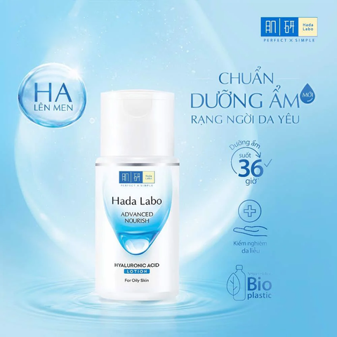 Hadalabo Dung dịch dưỡng ẩm Advanced Nourish Hyaluronic Acid Lotion For Oil Skin 100ml