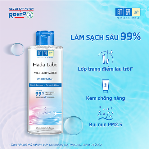 Hadalabo Nước tẩy trang dưỡng trắng Micellar Water Whitening 240ml