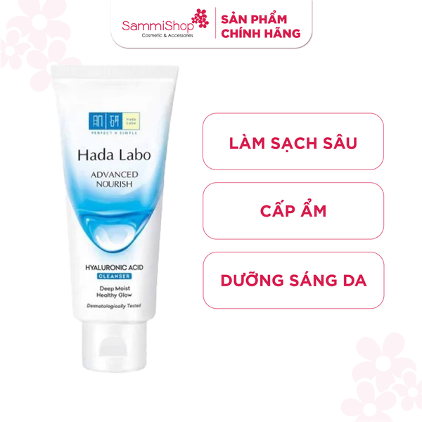 Hadalabo Sữa Rửa Mặt Advanced Nourish Hyaluronic Acid Cleanser 80g