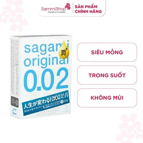 Sagami Bao cao su Original 0.02 (Hộp 3) Extra Gel
