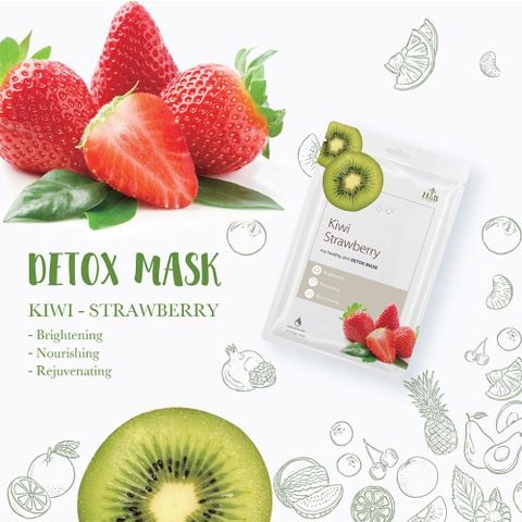 HNB Mặt nạ giấy My Healthy Skin Detox Mask [Dâu Tây & Kiwi]