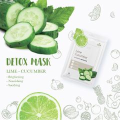 HNB Mặt nạ giấy My Healthy Skin Detox Mask [Dưa Leo & Chanh Tươi]