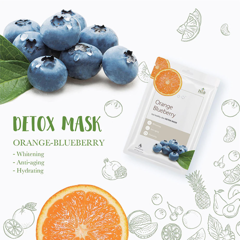 HNB Mặt nạ giấy My Healthy Skin Detox Mask [Việt Quất & Cam Tươi]