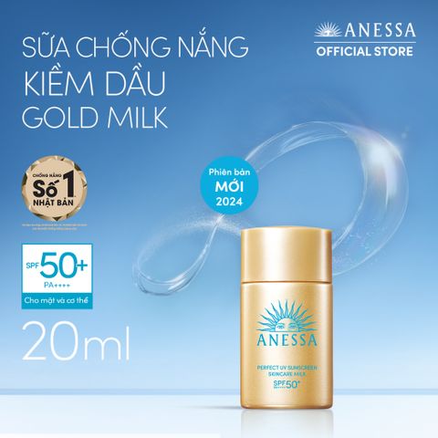 Anessa Sữa chống nắng dưỡng da kiềm dầu Perfect UV Sunscreen Skincare Milk NA 20ml