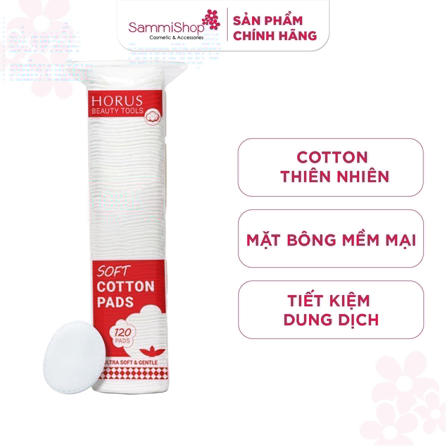 Horus Bông tẩy trang Soft Cotton Pads 120 pads