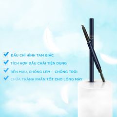 FOX Chì kẻ mày Triangular Eyebrow With Mascara Brush - (0.25g*2)