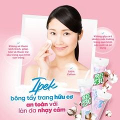 Ipek Bông tẩy trang 120+30 miếng