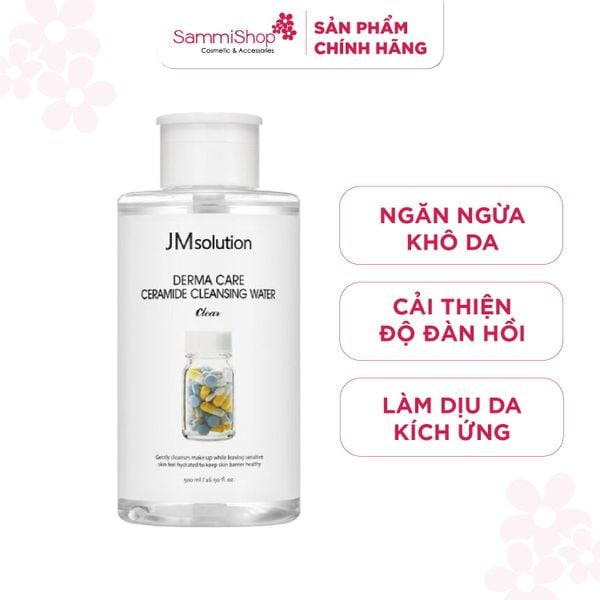 JMSolution Nước tẩy trang Derma Care Ceramide Cleansing Water Clear 500ml