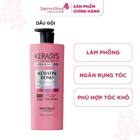 Kerasys Dầu gội Advanced Keratin Bond Volume Shampoo 600ml