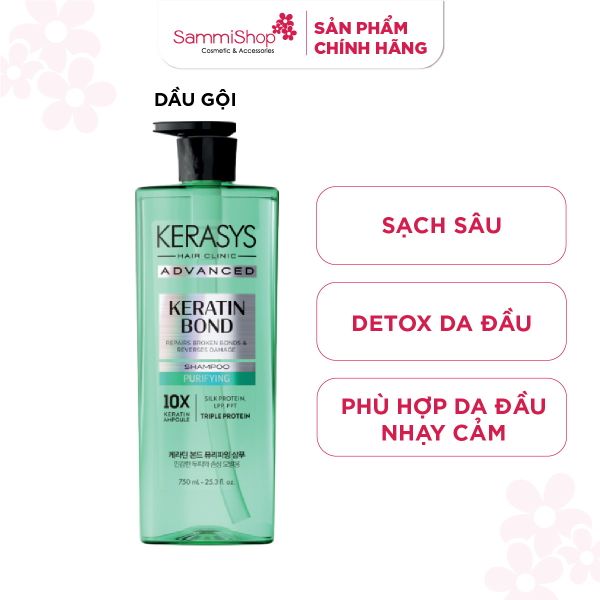 Kerasys Dầu gội Advanced Keratin Bond Purifying Shampoo 600ml