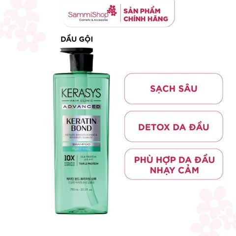 Kerasys Dầu gội Advanced Keratin Bond Purifying Shampoo 600ml