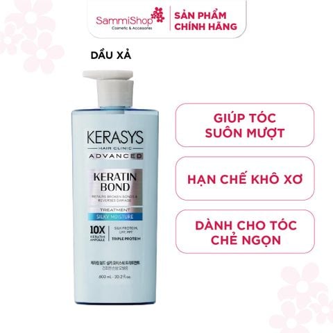 Kerasys Dầu xả Advanced Keratin Bond Silky Moisture Treatment 600ml