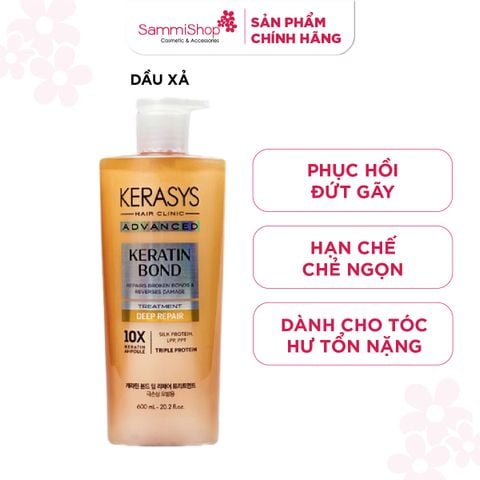 Kerasys Dầu xả Advanced Keratin Bond Deep Repair Treatment 600ml