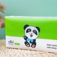 Beyaki Khăn cotton dạng rút 50 tờ