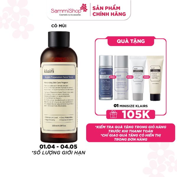[APP+WEB 01.04 - 04.05] Dear, Klairs nước hoa hồng Supple Preparation Facial Toner 180ml