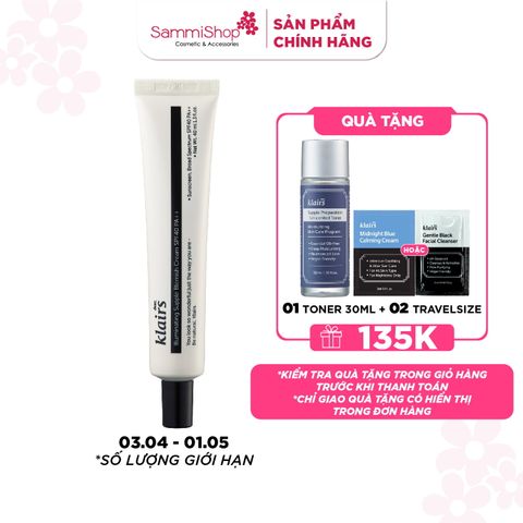 Dear, Klairs Kem nền Illuminating Supple Blemish Cream 40ml