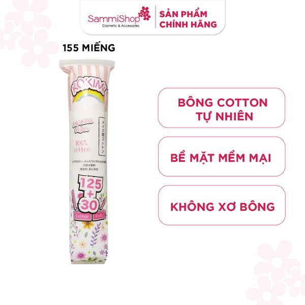 Kokimi Bông tẩy trang Nhật Bản miếng tròn