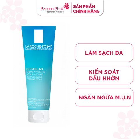 La Roche-Posay Sữa Rửa Mặt Effaclar Deep Cleansing Foaming Cream 125ml