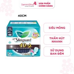 Laurier Super Slimguard Đêm Siêu Mỏng 40cm Cánh 8M