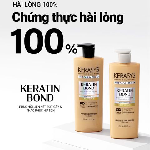 Kerasys Dầu gội Advanced Keratin Bond Deep Repair Shampoo 600ml